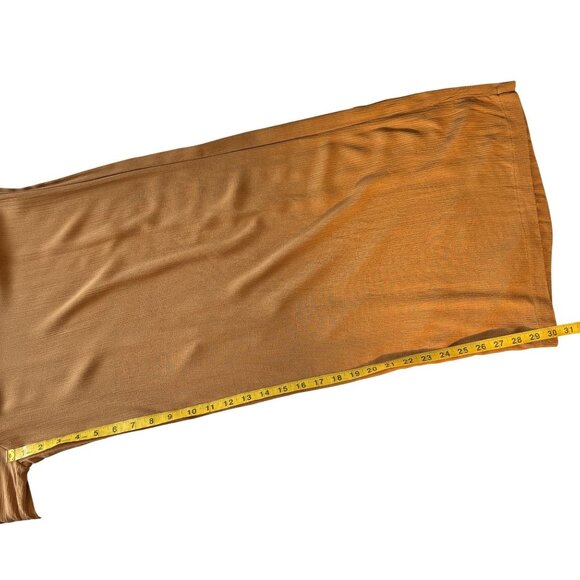 Dolan Left Coast Collection Wide-Leg Gold Pants With Striped Waistband Size M - Picture 8 of 11